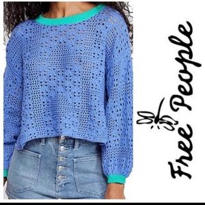 Free People Home Rune Cropped Sweater